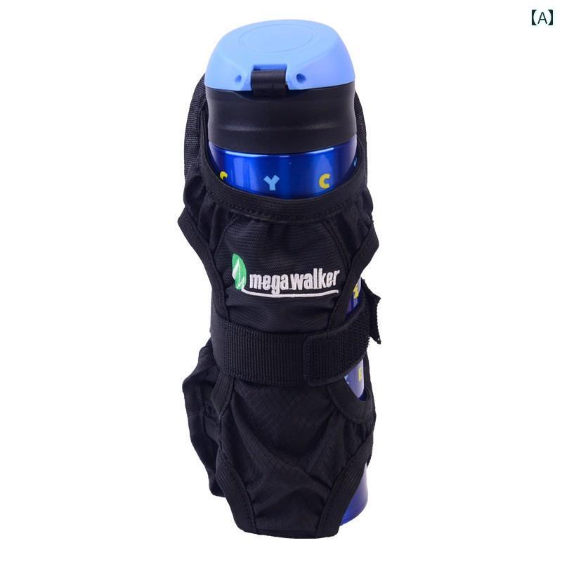 アウトドア 登山 ハイキング ウォーターボトル バッグ 保護 吊り下げ ウエスト 折りたたみ カバー ユニバーサル ポータブル ウォーターカップ