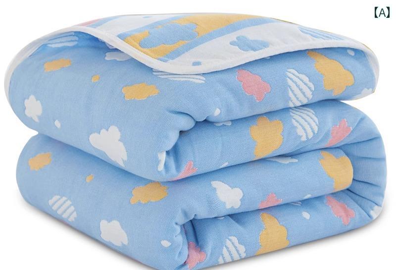 6層 ガーゼ タオルケット 夏用 薄手 涼しい ブランケット 綿 子供 赤ちゃん昼寝 キッズ ポップ 動物柄 かわいい おしゃれ 膝掛け