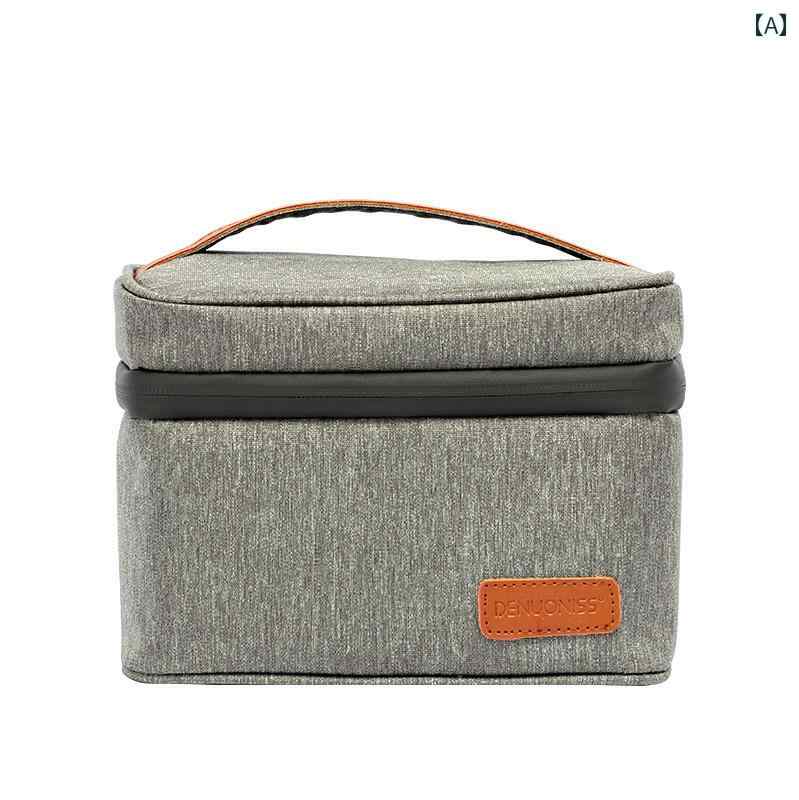 Children Lunch Bags - 仕事用 断熱 ランチボックスバッグ 防水学生用 大容量 スクエア 無地 シンプル レジャー 弁当箱入れ ピクニック 保温 おしゃれ