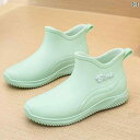 女性用 スポーツ レインブーツ 滑り止め 耐摩耗性 キッチンワーク用 ゴム 靴 レディース 大人用 ショート チューブ ウォーター シューズ