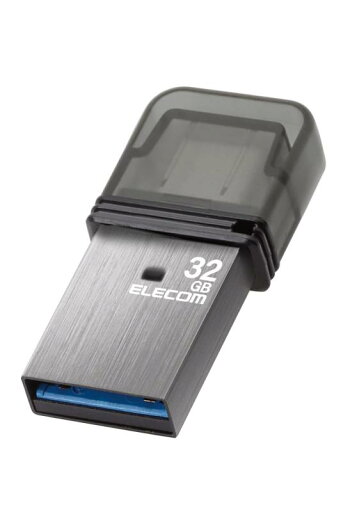エレコム USBメモリ 32GB USB3.2(Gen1) Type-C キャップ式 シルバー MF-CAU32032GSV エレコム USBメモリ 32GB USB3.2(Gen1) Type-C キャップ式 シルバー MF-CAU32032GSV