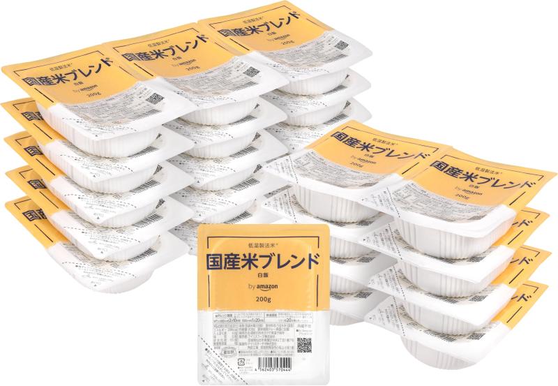 by パックご飯 国産米 100% 200g×24個 低温製法米