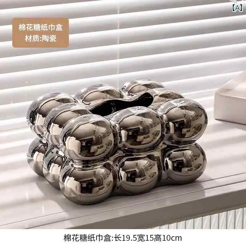 クリーム ティッシュ ボックス リビング ルーム用 マシュマロ 軽量 豪華 おしゃれ 家庭用 ナプキン 装..