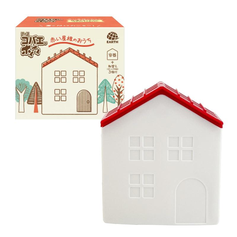 コバエがホイホイ 赤い屋根のおうち コバエ駆除剤 本体+詰め替え×3 コバエ取り コバエ対策 コバエ駆除 捕獲 小バエ 罠 エサ 小蝿退治 室内