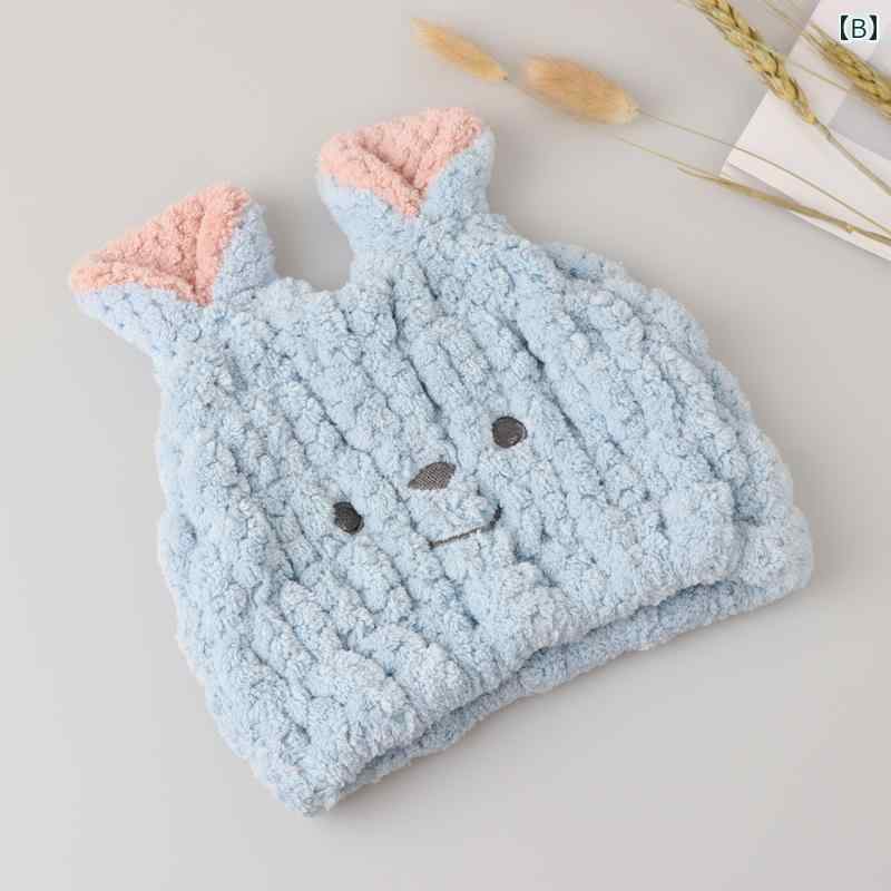 子供用 パイナップル グリッド ドライ ヘア キャップ シャワー かわいい 笑顔 吸水...