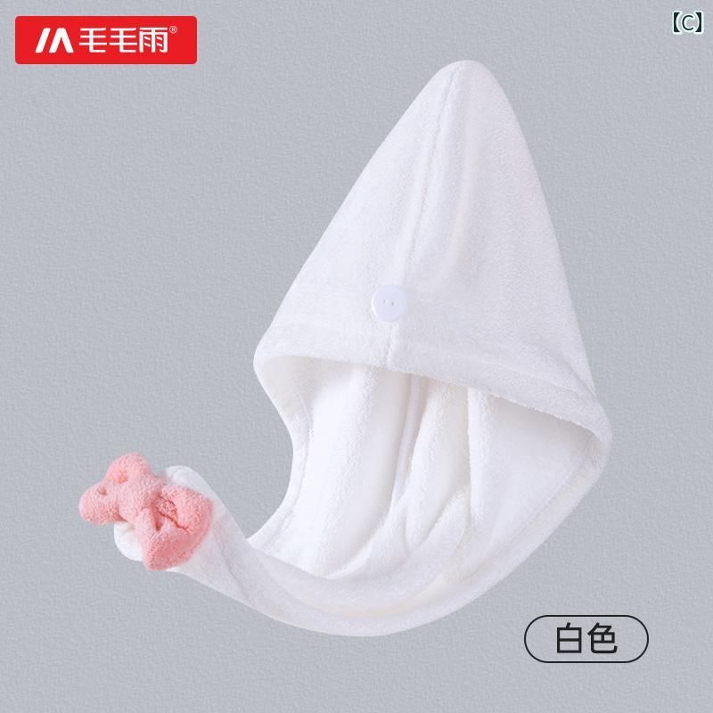 子供 ヘア ドライ キャップ 女の子 吸収性 速乾性 女性 ラップ ヘッド スカーフ ベ...