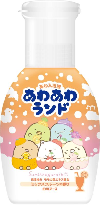 白元アース あわあわランド すみっコぐらし ミックスフルーツの香り 泡入浴剤 子ども用 300.0 ミリリッ..
