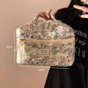 日本 ティーブレイク ジャングル コスメティック バッグ 女性用 ポータブル大容量 かわいい 花 旅行 収納 トイレタリー ボックス