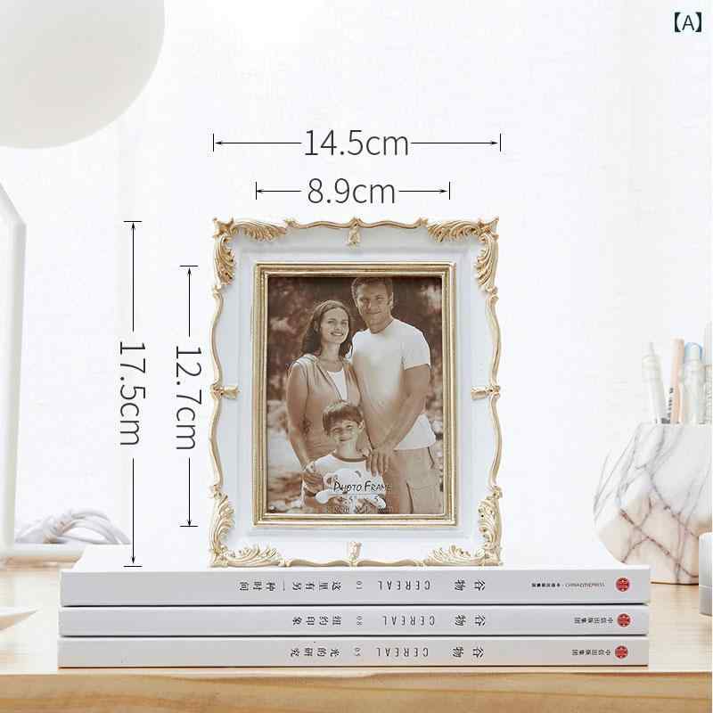 フォトフレーム テーブルセッティング おしゃれ 写真 洗浄 ヨーロピアン 小さめ 贅沢 モダンで シンプル 個性 インテリア リビング ダイニング材質：樹脂サイズ：樹脂製フォトフレーム