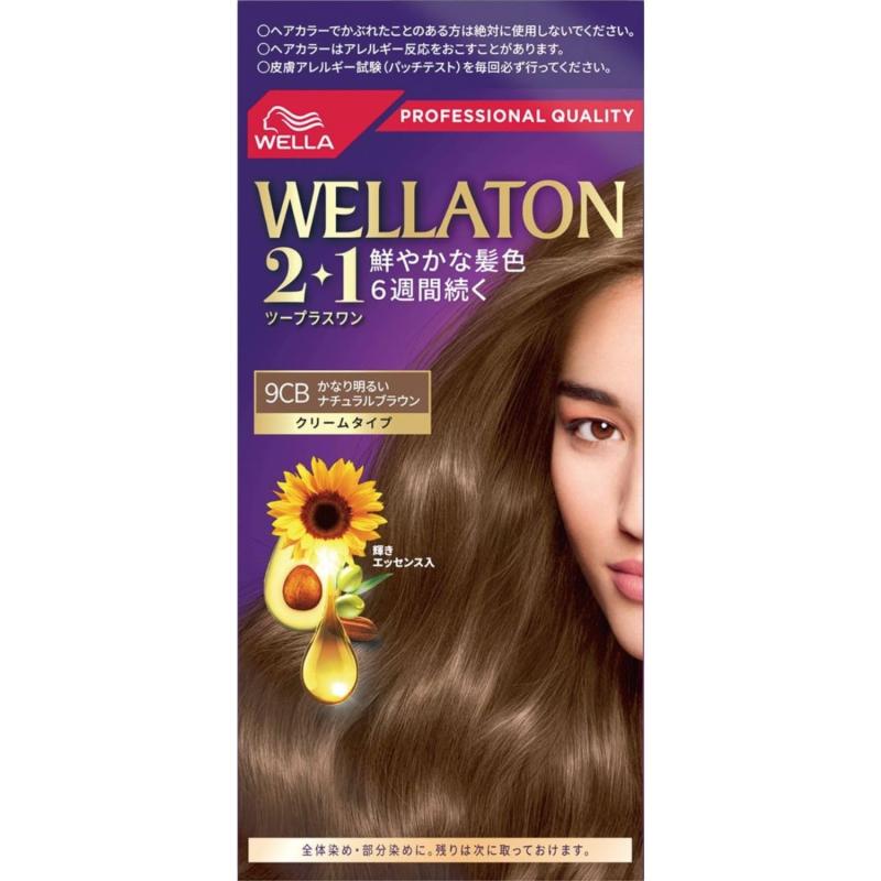 Wella ウエラトーン 2+1 白髪染め クリームタイプ 9CB かなり明るいナチュラルブラウン 医薬部外品
