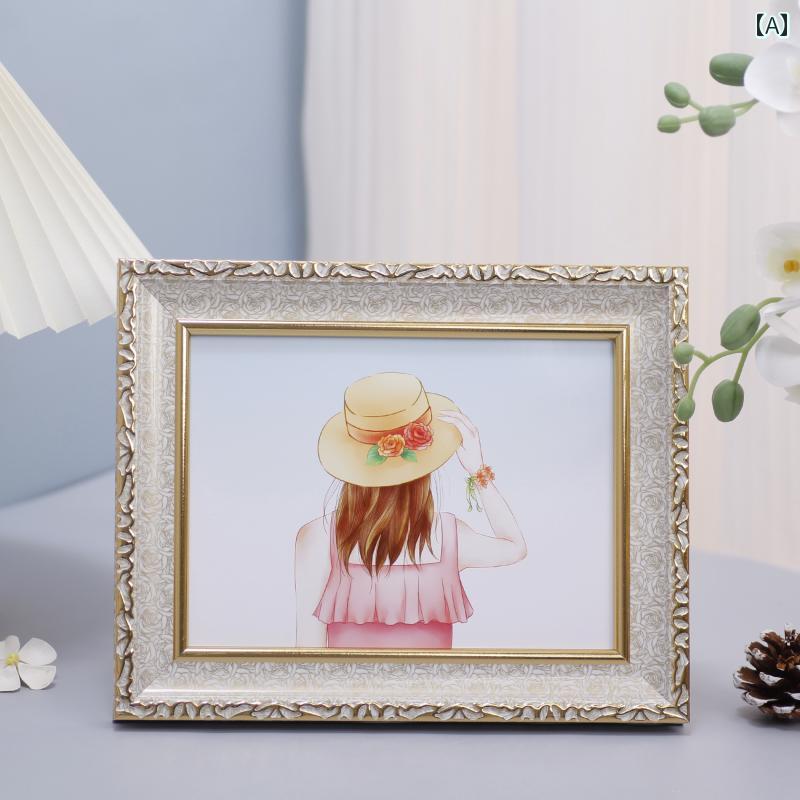 テーブルデコレーション ルーム アクセサリー A45 プラスチック シール 付き 横 ・ 縦 置き フォトフレ..