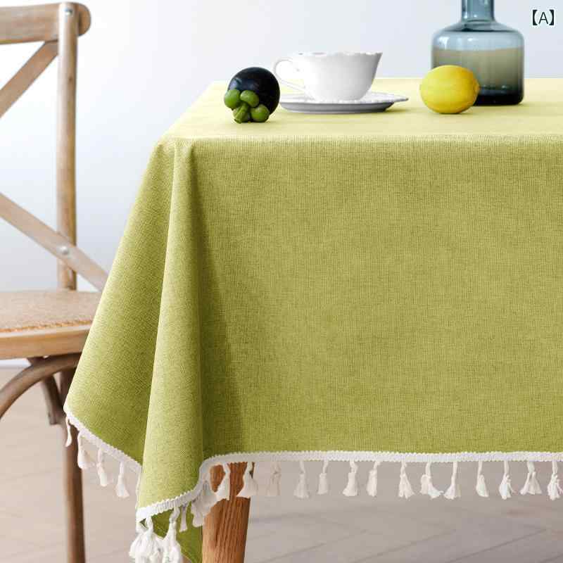 Linen, Hemp - 綿麻 布 テーブル クロス 洗濯 不要 耐油性 防水性 コーヒー ダイニング 学生用 デスク マット 軽量 豪華 インテリア リビング