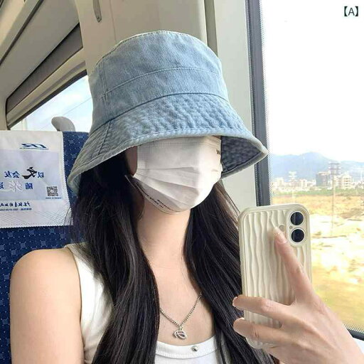 女性用 ブルー ウォッシュデニム フィッシャーマン 顔出し 小さめ バケットハット 頭囲大きめ 日焼け防止 サンハット カジュアル 女性用 ブルー ウォッシュデニム フィッシャーマン 顔出し 小さめ バケットハット 頭囲大きめ 日焼け防止 サンハット カジュアル