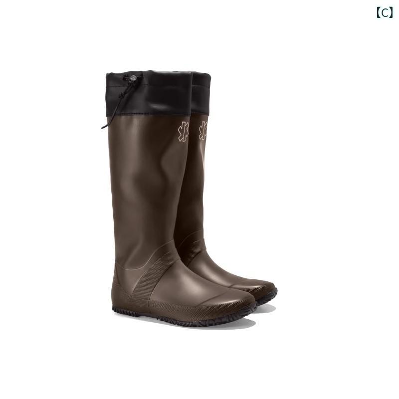 ソフト レインブーツ レディース フィッシング シューズ アウトドア 防水 ラバーシューズ ロング チューブ 滑りにくい 暖かい スノーブーツ ブーツ