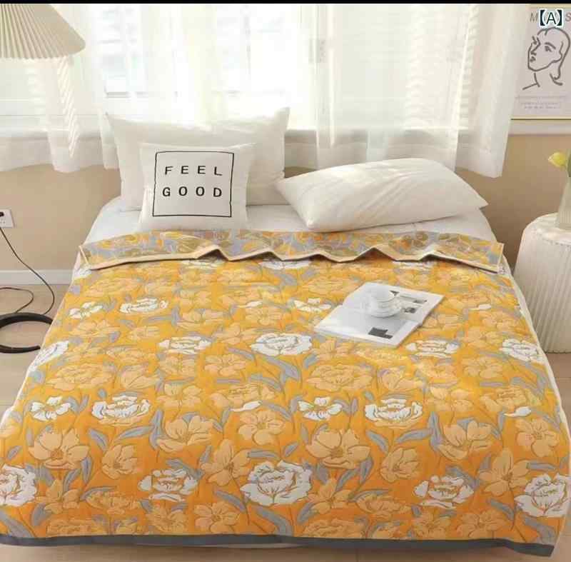 6 層 ガーゼ ブランケット アート ベッド カバー 夏用 オフィス 寮用 昼寝用 エアコン タオル キルト ..