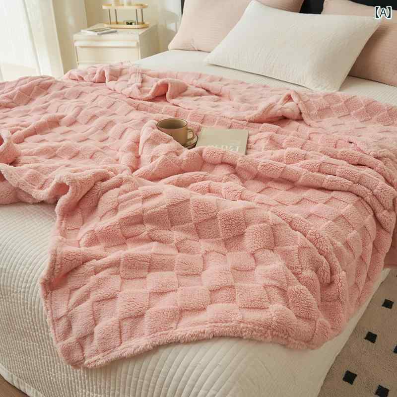 ミルク フリースブランケット オフィス用 昼寝用 ブランケット フランネル ソファー カバー ベッド コーラル フリース シーツ キルト