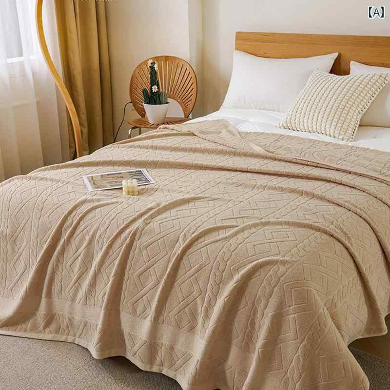 綿 昔ながらの タオルケット 上海 古い 夏 毛布 シングル 涼しい エアコン カジュアル インテリア おしゃれ 寝室 シンプル