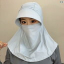 日焼け防止 涼しい クール 快適 ハット フルフェイス サンハット 通気性 レディース 夏 紫外線 アウトドア サイクリング ネック マスク メンズ(4)