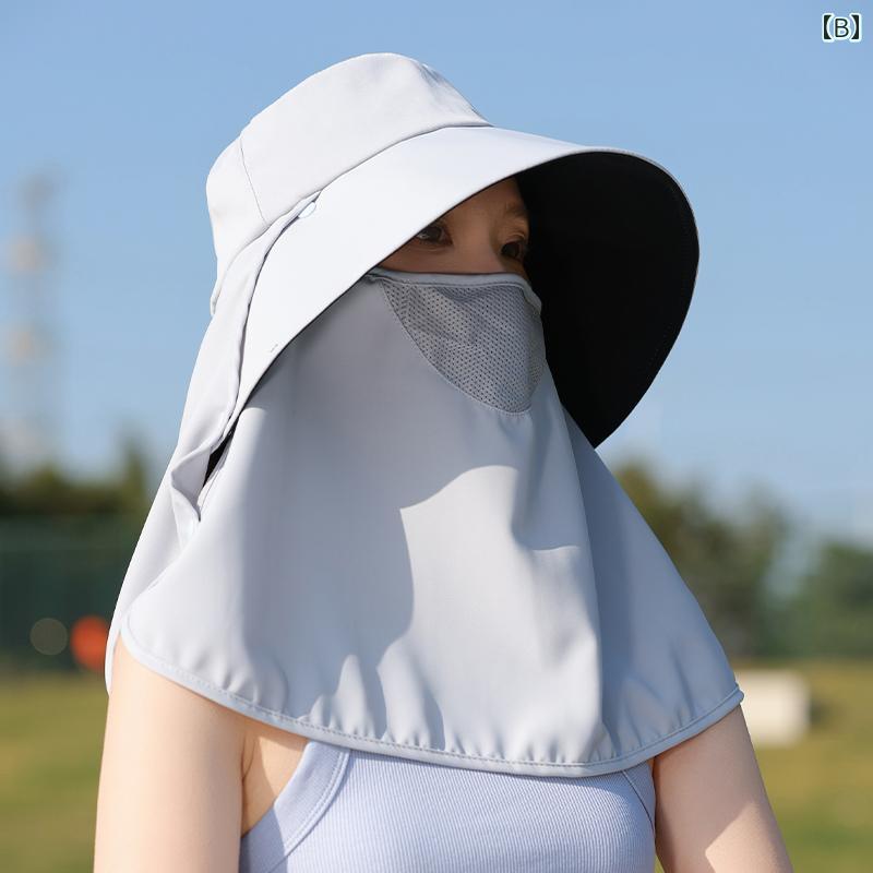 養蜂家用 日焼け防止 マスク 帽子 涼しい クール 快適 カバー バック ネック オー...