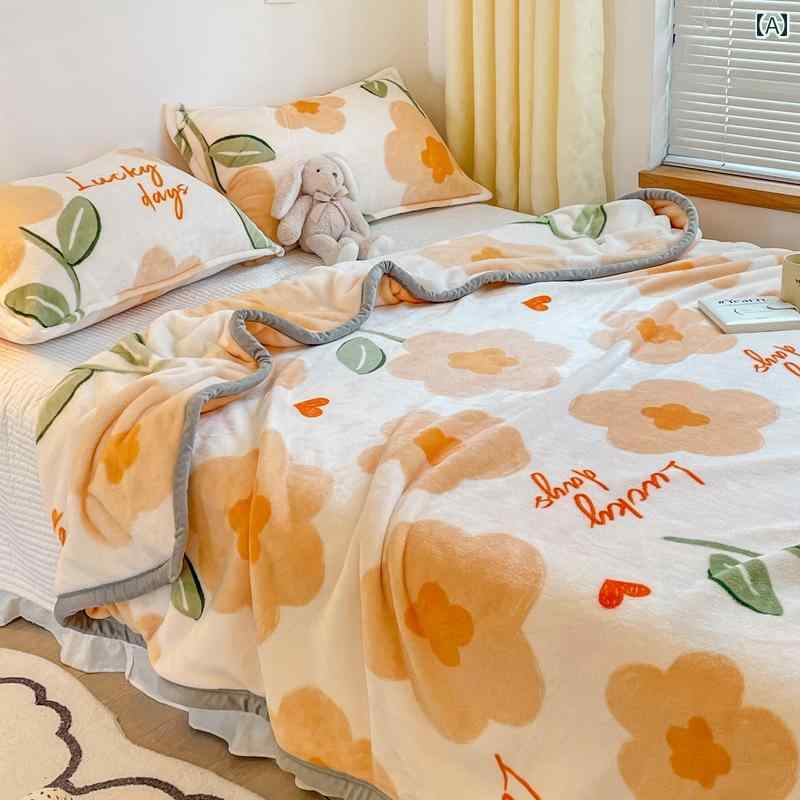 厚手 ミルク フリースブランケット カバー ブランケット 両面 コーラル フリース ベッド シーツ シングル ピース 学生用 寮用 昼寝