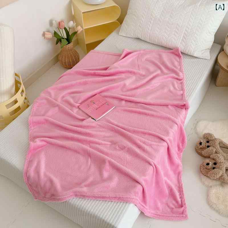 夏用 無地 薄手 ブランケット 小型 オフィス用 昼寝用 エアコン カバー用 ソファ用 フランネル シーツ カジュアル インテリア おしゃれ 寝室
