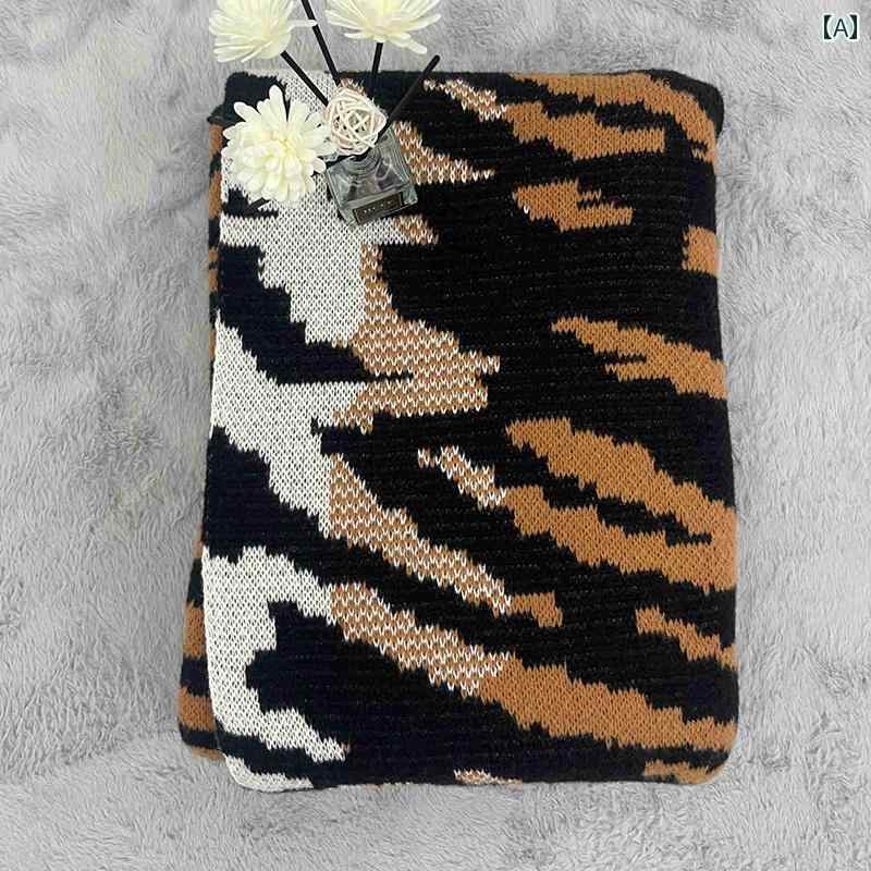 アメリカン タイガースキン スロー ブランケット ソファ オフィス 昼寝 ベッド サイド 車 カジュアル インテリア おしゃれ 寝室