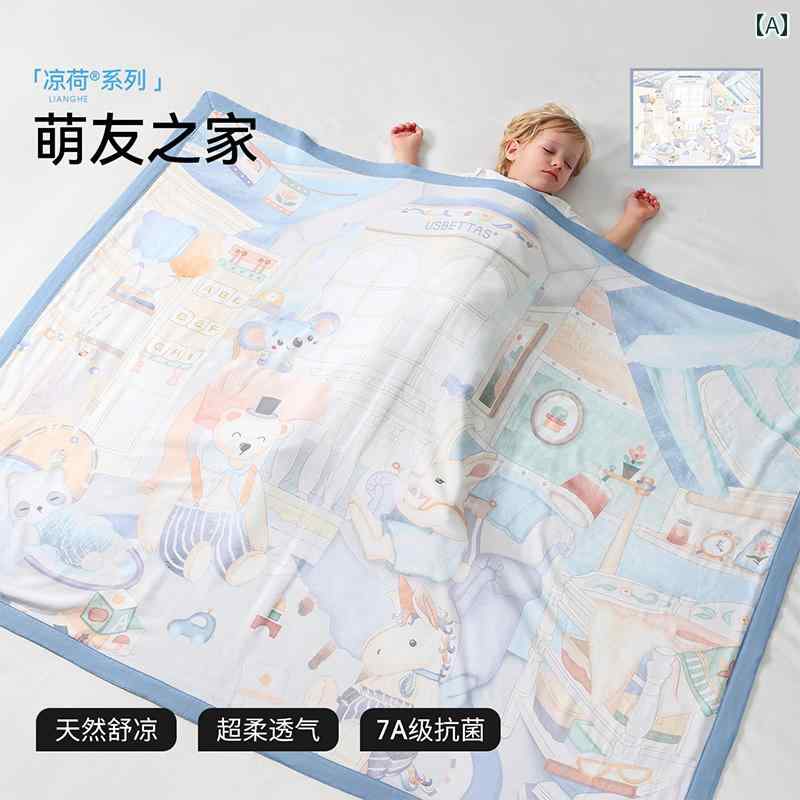 ベビー 専用 ブランケット 竹 綿 ガーゼ 小型 夏用 エアコン キルト 涼しい クール 快適 カジュアル イ..