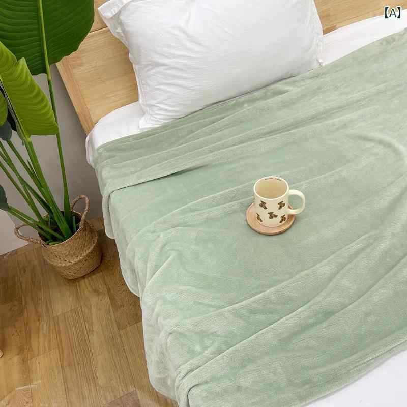 エアコン 付き ベッド用 秋冬用 ブランケット オフィス 昼寝用 小型 キルト コーラル フランネル 厚手 マットレス インテリア