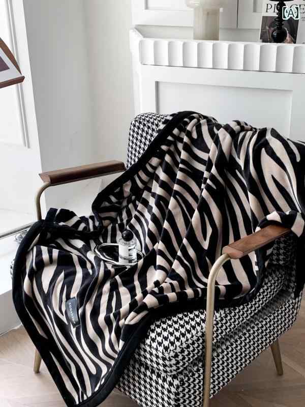 豪華 ゼブラ 柄 ソファ ブランケット 装飾 カバー オフィス 昼寝 航空 ショール カジュアル インテリア..