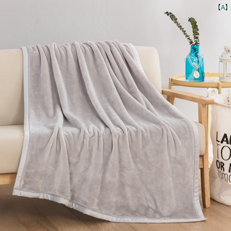 ソファ 毛布 オフィス 小さめ 昼寝 冬 厚手 シングル フランネル コーラル ベルベット エアコン キルト ブランケット インテリア