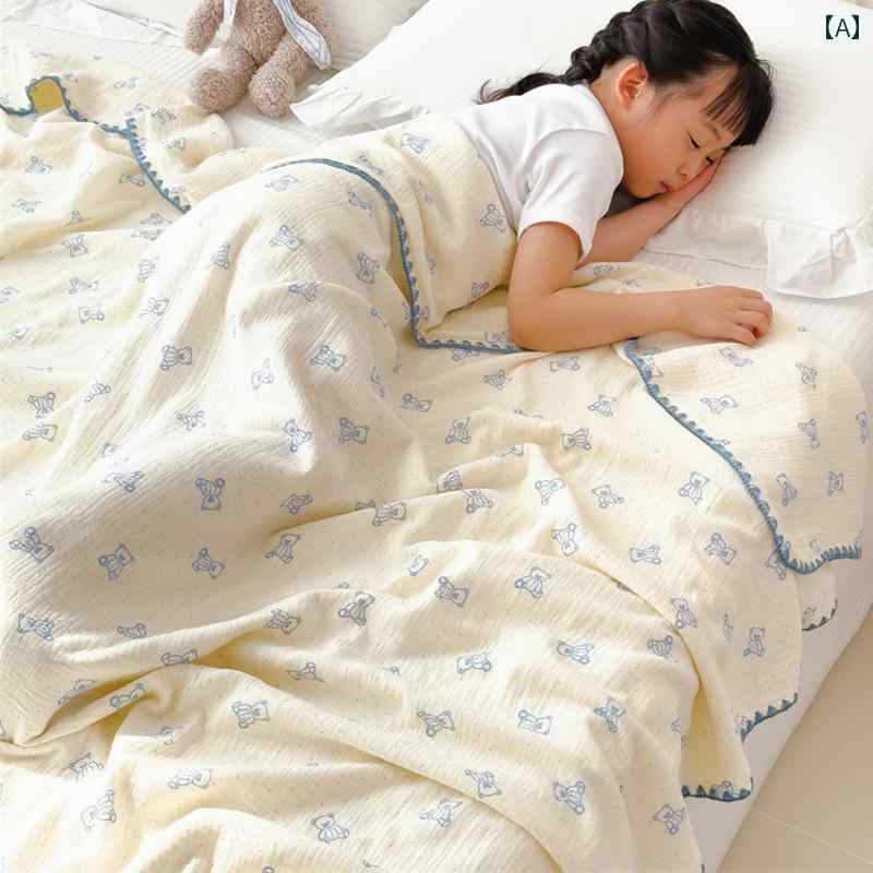 クラス 母子用 綿 ガーゼ ブランケット 二重 糸 子供用 エアコン キルト ベビー ベビーブランケット 昼..