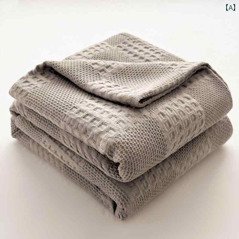 綿 タオルケット 夏用 薄手 オフィス用 昼寝用 ブランケット ガーゼ クール エアコン用 カジュアル イ..