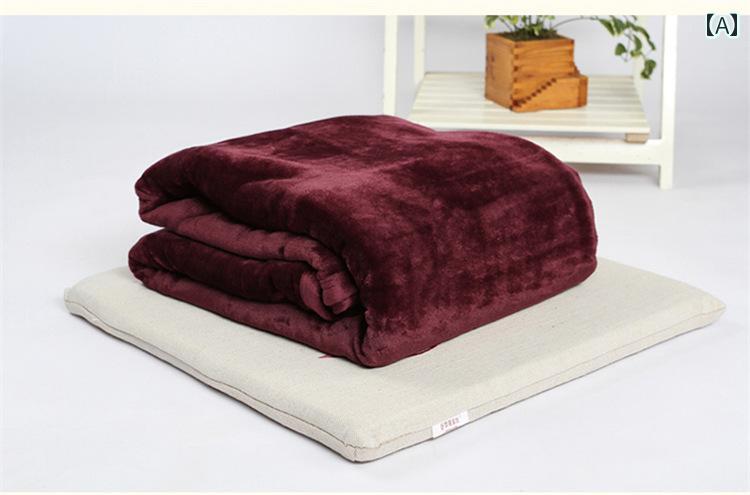 厚手 瞑想用 ブランケット 禅用 ショール / コーラル フリース フランネル カバー クロス エアコン用 ..