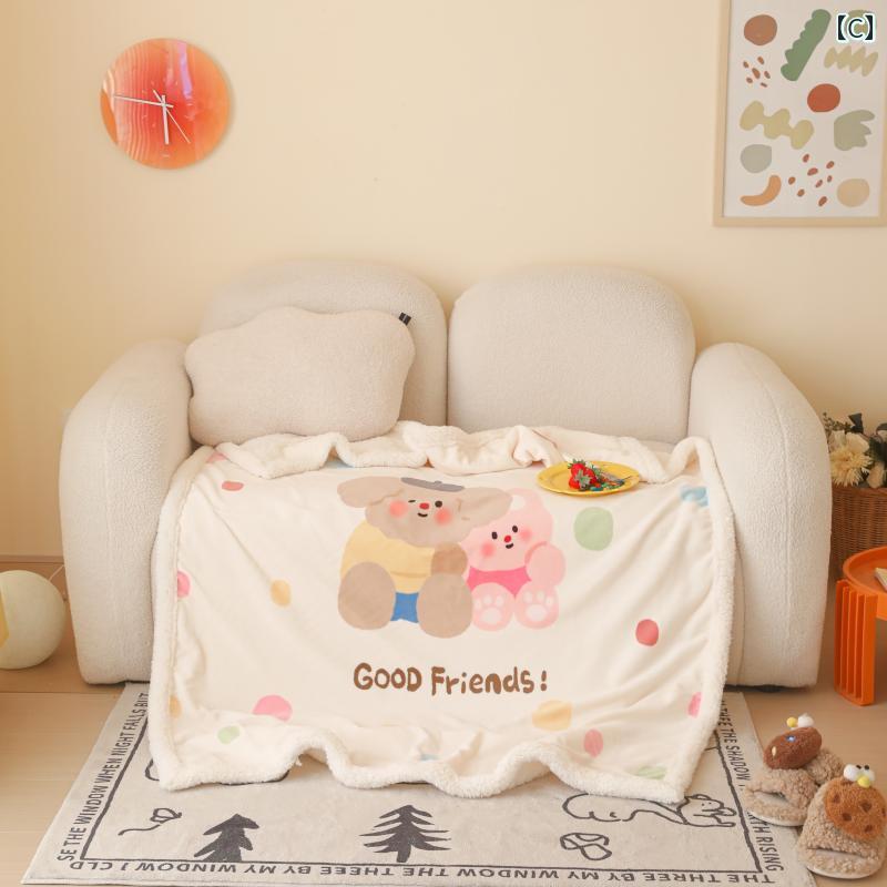 ウールブランケット 秋冬 厚手 オフィス 昼寝用 ブランケット ミルク フリース 小型 ソファベッド ショール カバー カジュアル インテリア おしゃれ 寝室