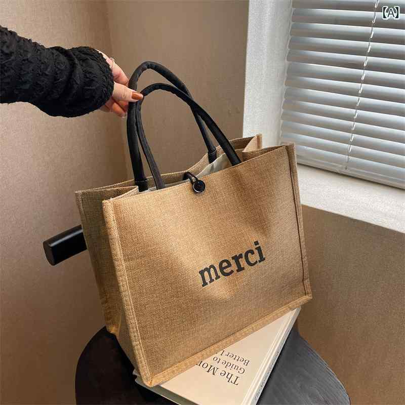 楽天市場】merci トートバッグ（素材（生地・毛糸）帆布・キャンバス