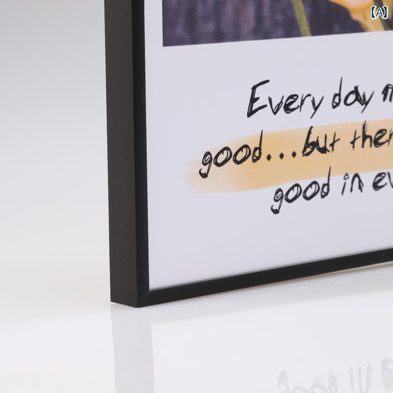 アルミ合金 フォトフレーム 壁掛け シンプル ポスター フレーム ビジネス ライセンス テーブル インテリア おしゃれ モダン材質：アルミニウム合金サイズ: A4 (21*29.7) 壁掛け.A3 (29.7*42).税務登録 (29*40...