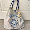 ボール チェーン 刺繍 エコバッグ ショッピング ナイロン ハンドヘルド ショルダー メッセンジャーバッグ 女性 カジュアル