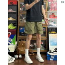 アーミーグリーン ナイロン 速乾性 ショーツ メンズ 夏 スポーツ ビッグ ポケットショーツ アメリカン 機能 スタイル アサルト パンツ