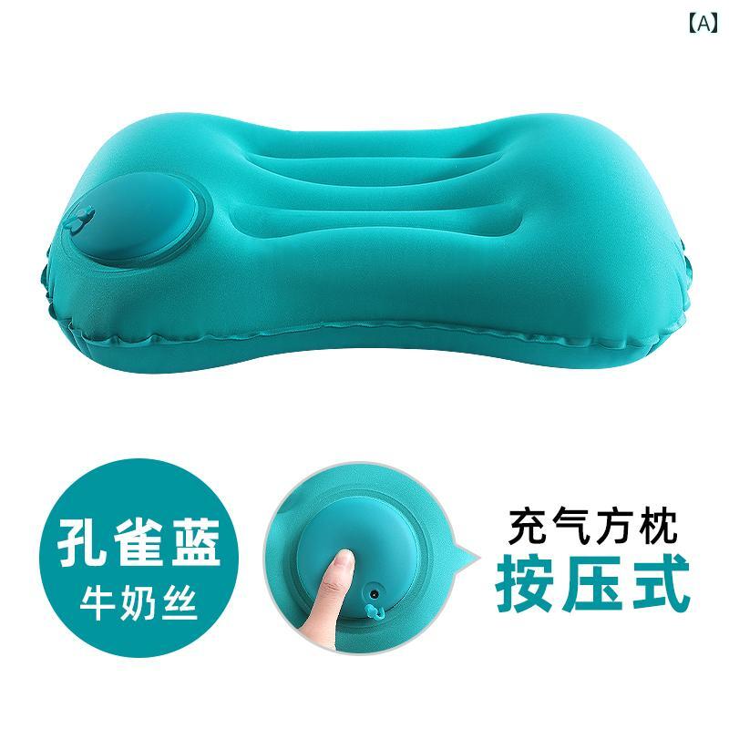 インフレータブル 枕 旅行 ポータブル ウエスト パッド 長距離用 ピロー 飛行機用 睡眠 キャンプ テン..