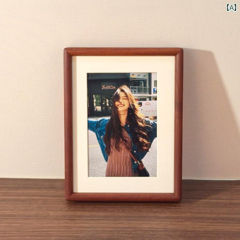 無垢材 フォトフレーム 写真 ディスプレイ テーブル 木製 ウォールナット おしゃれ 天然素材 木製 ウッド ナチュラル素材 写真立て素材：無垢材