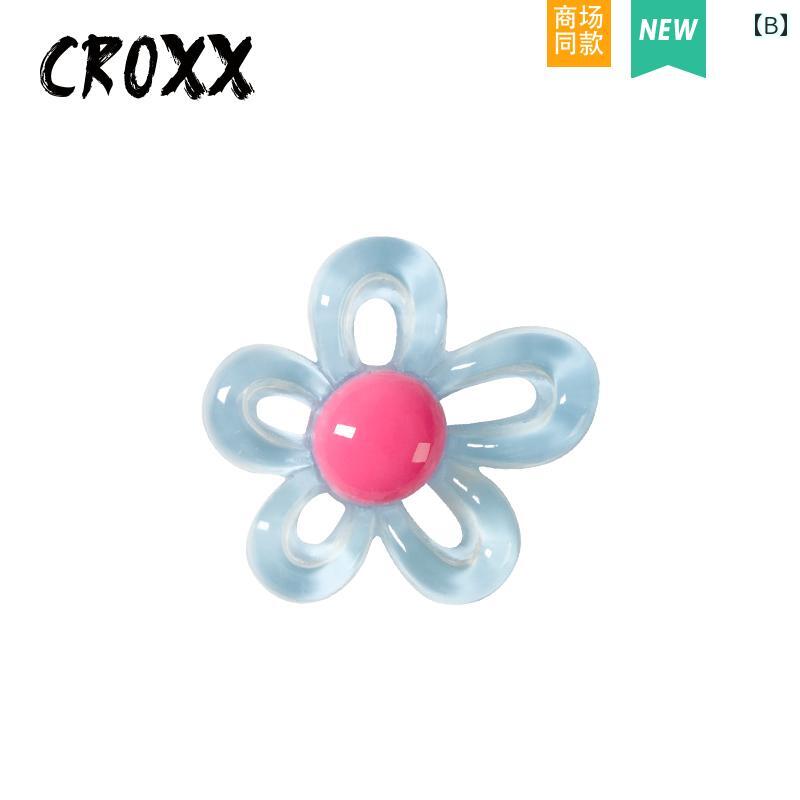 LINEAR shopのゼリー カラー フラワーホール シューズ アクセサリー シューズフラワー クロックス 装飾 バックル クロス カジュアル かわいい おしゃれ｜アングル2