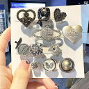 クロックス ブラック ホール シューズ アクセサリー 靴 花 装飾 金属 豪華 ジュエリーアクセサリー セット カジュアル おしゃれ