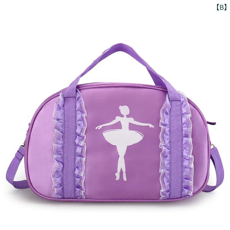 LINEAR shopのの.ダンス 子供用 ワンショルダー バックパック ラテン バレエ スクール 女の子 プリンセス.可愛いフリルレース｜アングル2