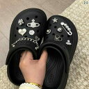 クロックス ホール シューズ アクセサリー フラワー バックル チェーン 豪華 金属 装飾 DIY カジュアル かわいい おしゃれ
