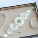 ベージュ. 花飾り ステージ パフォーマンスの ヘッドバンド.バレー可愛いカラフルカラー.オシャレ女性.フラワーガール.レディー