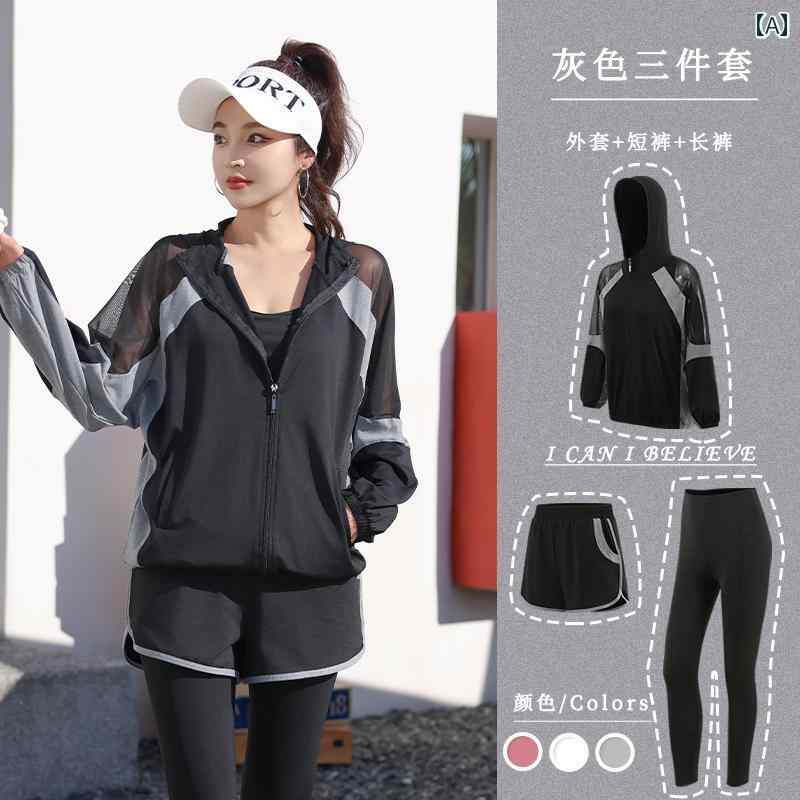 ランニング スポーツ スーツ レディース フィットネスウェア 朝 ジョギング バドミントン 大きいサイズ..