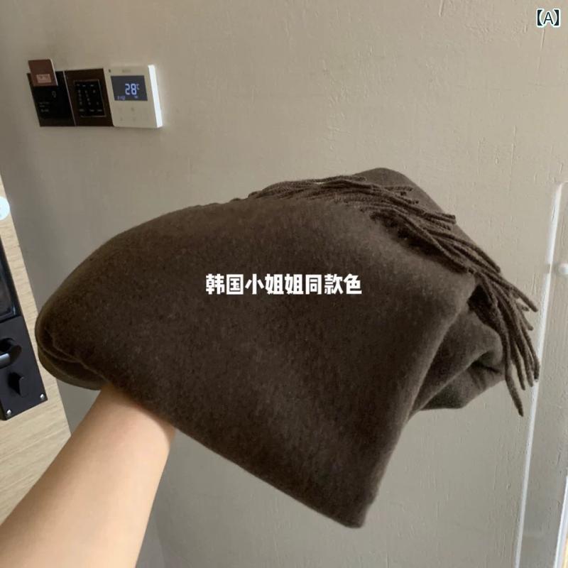 冬用 無地 スカーフ 男女兼用 カップル 暖かい ロング 厚手 日本・ 韓国 マフラー シンプル おしゃれ かわいい幅: 70cm長さ: 200cm