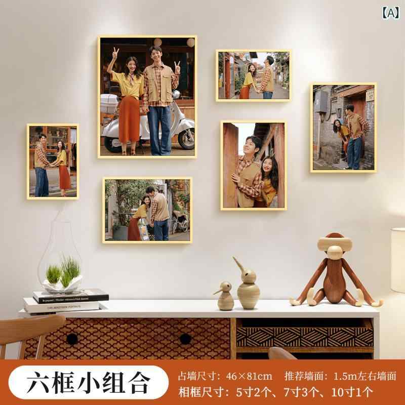 写真 壁 フォトフレーム リビング ルーム 装飾 結婚式 セット ウォールアート 写真立て 写真入れ ウッド ナチュラル シンプル