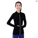 L ' s フィギュア スケート トレーニング 服 女の子用 ベルベットで 保温性 伸縮性 大人用 秋冬 ハイネック ポケット コート ジャケット