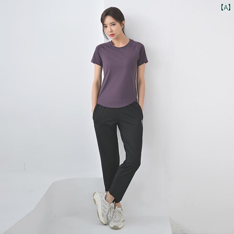 夏 女性用 スポーツ スーツ 朝の ランニング 速乾性の 服 な アウトドア レジャー ヨガ フィットネス ..